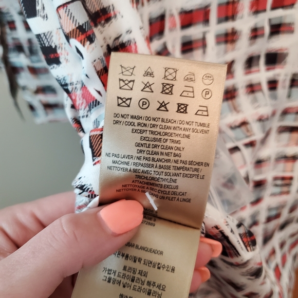 Burberry scribble check silk dress size 0 - Picture 13 of 15